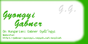 gyongyi gabner business card